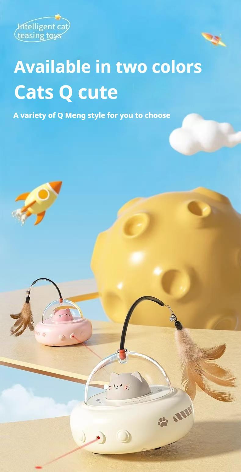 Smart Electric Cat Car With Automatic Laser Pointer - Cat Fun, Energy-Saving Product