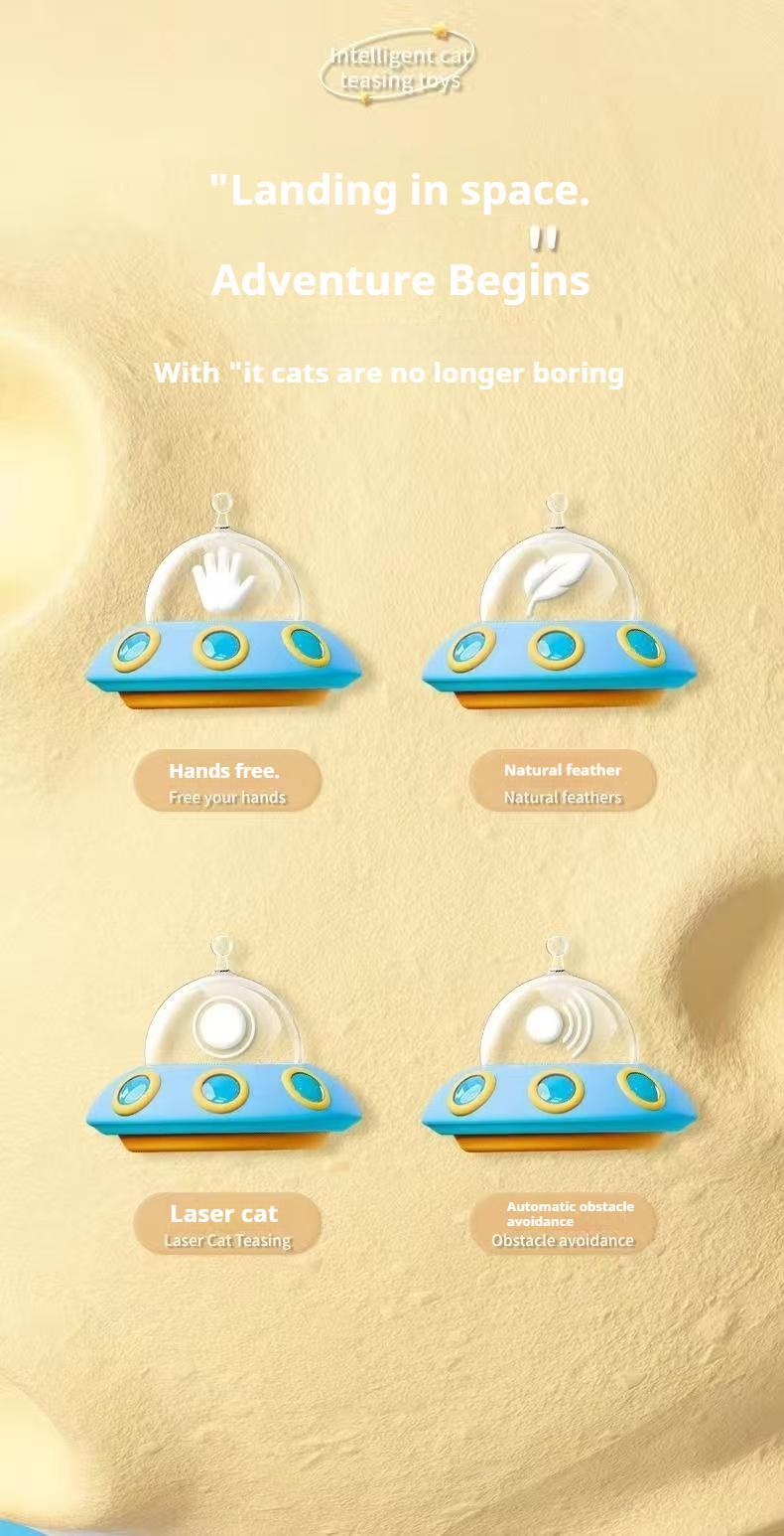 Smart Electric Cat Car With Automatic Laser Pointer - Cat Fun, Energy-Saving Product