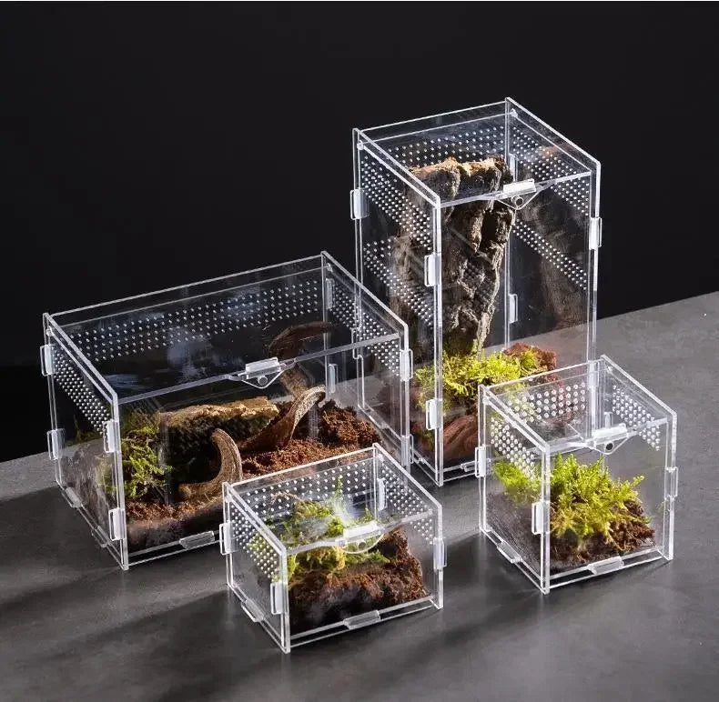 Reptile Habitat Terrarium Breeding Box Acrylic Case Nano Arboreal Tarantula Enclosure Spider Scorpion Bearded Dragon Habitat