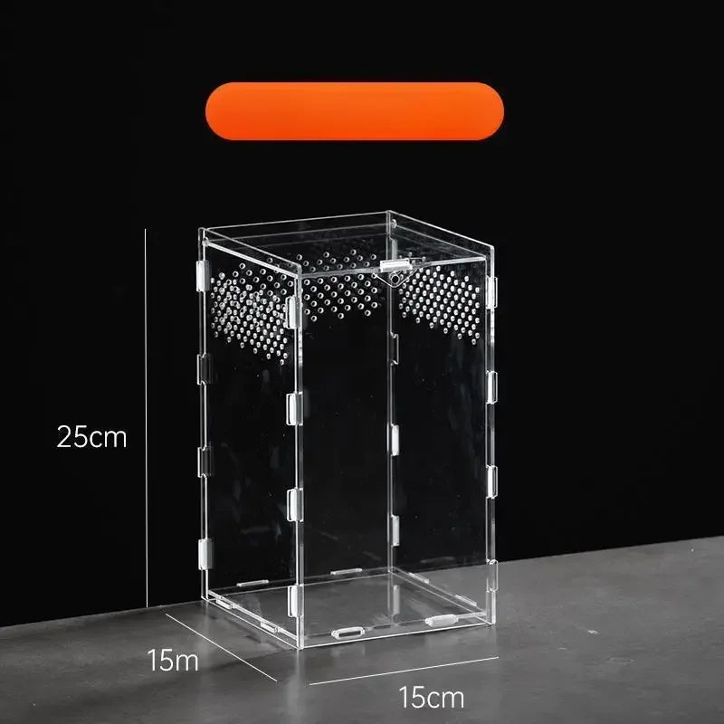 Reptile Habitat Terrarium Breeding Box Acrylic Case Nano Arboreal Tarantula Enclosure Spider Scorpion Bearded Dragon Habitat