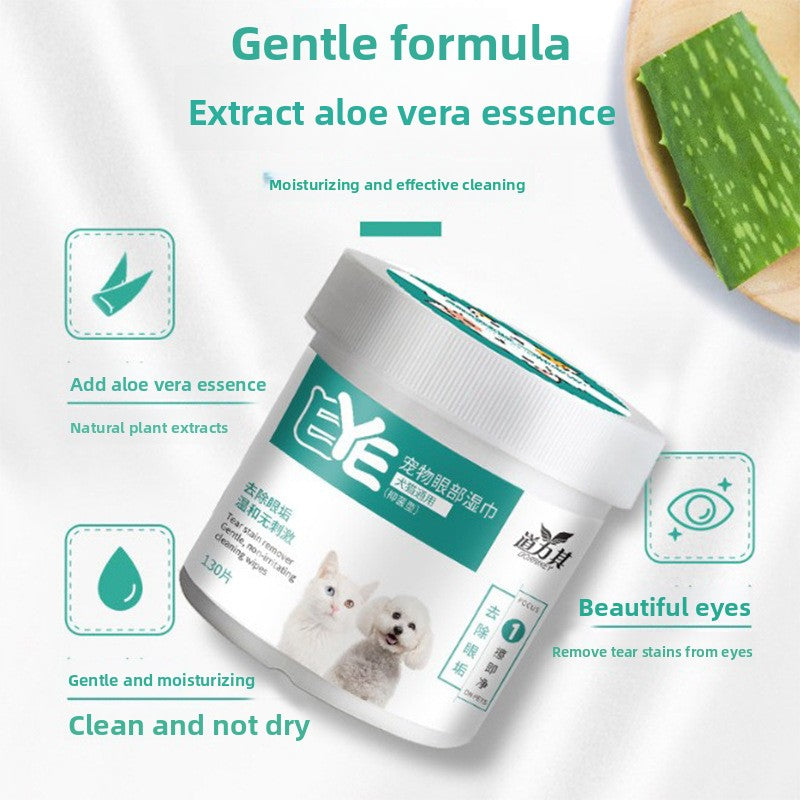 Pet Eye and Ear Cleaning Cotton Wipes for Cats and Dogs