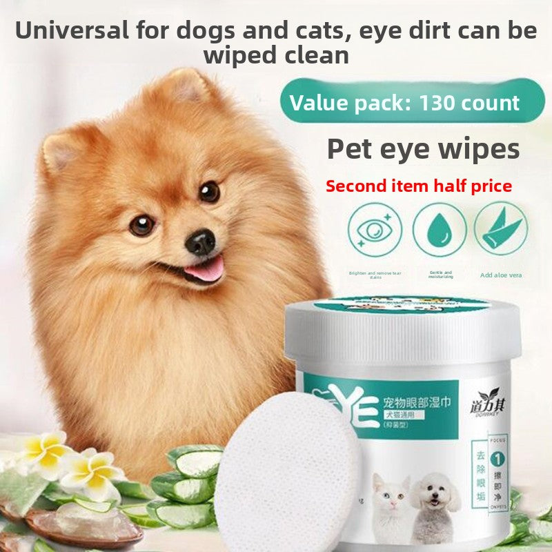 Pet Eye and Ear Cleaning Cotton Wipes for Cats and Dogs